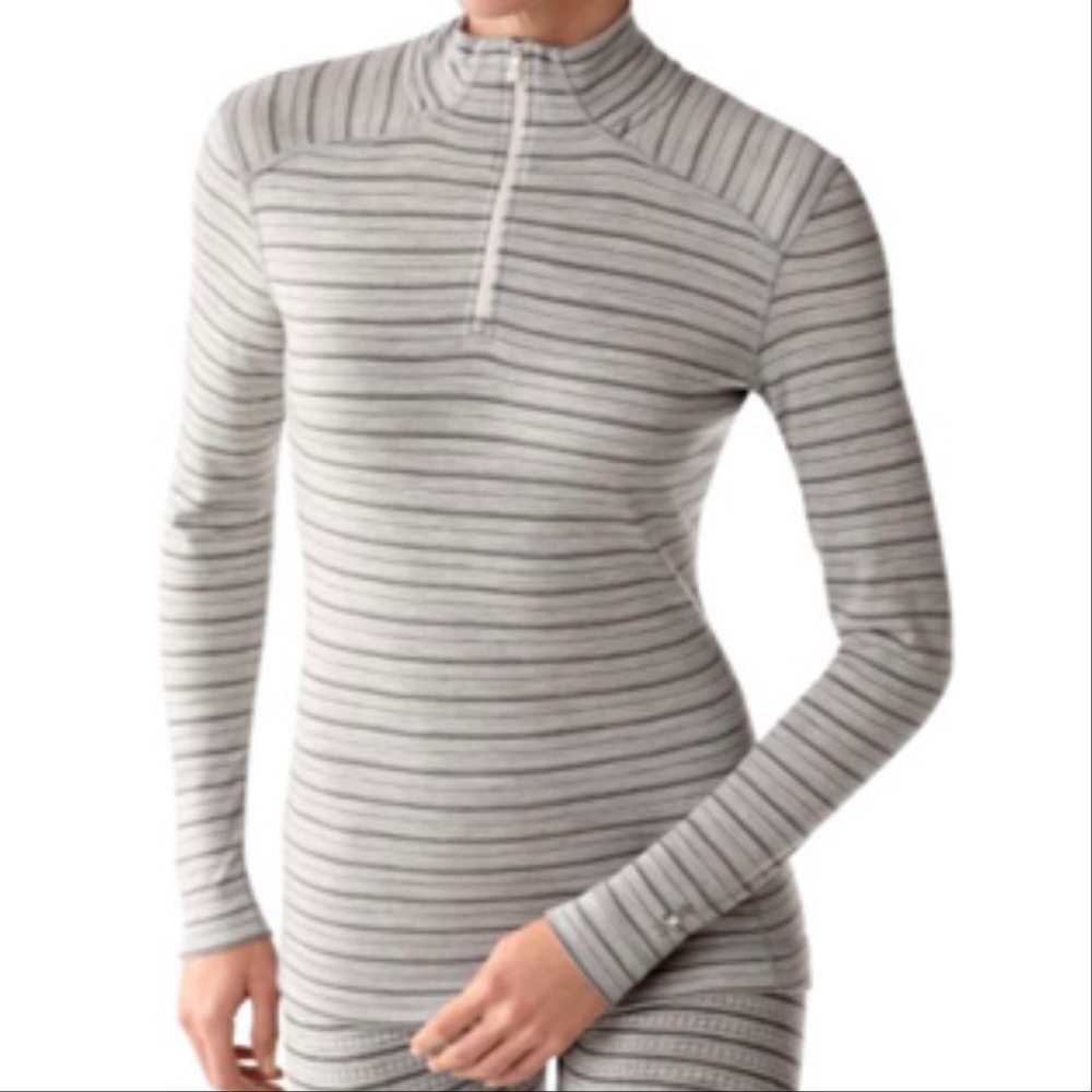 Smartwool Midweight 250 Pattern Zip T in Gray